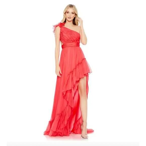 Mac Duggal Dresses & Skirts - MAC DUGGAL 67989 Ruffled One Shoulder Asymmetrical Gown Size 8 NEW